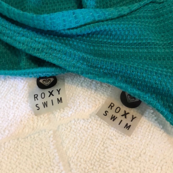 Roxy turquoise bandeau cheeky bikini size M - Picture 8 of 8